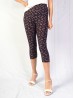 Flower Print Capri Stretch Legging